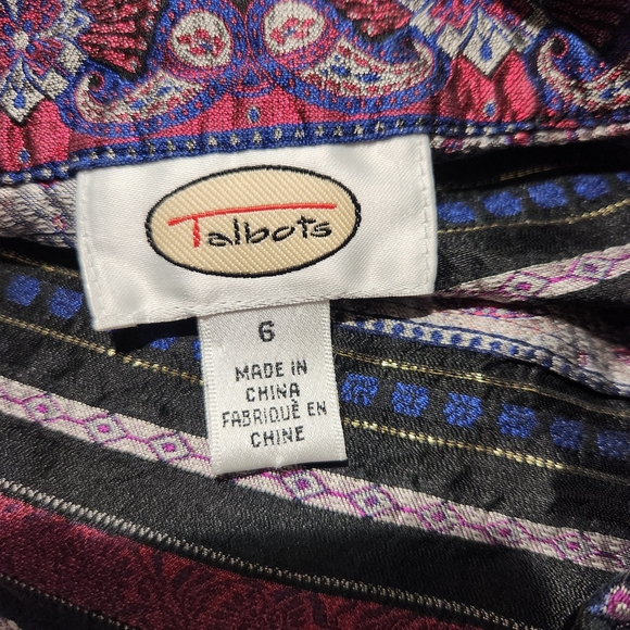 Talbots Multicolor Patterned Jacket - Picture 7 of 8
